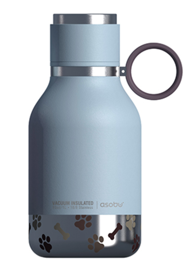 2 in 1 Buddy Bottle Stainless Steel  18/8 Insulated Dog Water Bottle & Bowl Combo