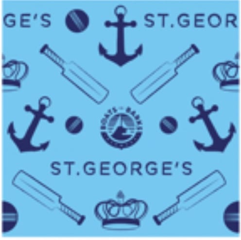 St. George's Cup Match Classic Cricket Game Dog Bandana Large 22"x22"x30"-Boats n Barks