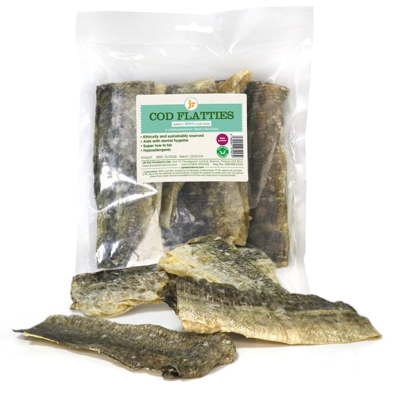Cod Fish Skin Flatties for Dogs from UK-Boats n Barks