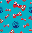 Bermuda Flag Bandana for Dogs-Aqua Medium 17"x17"x25"-Boats n Barks