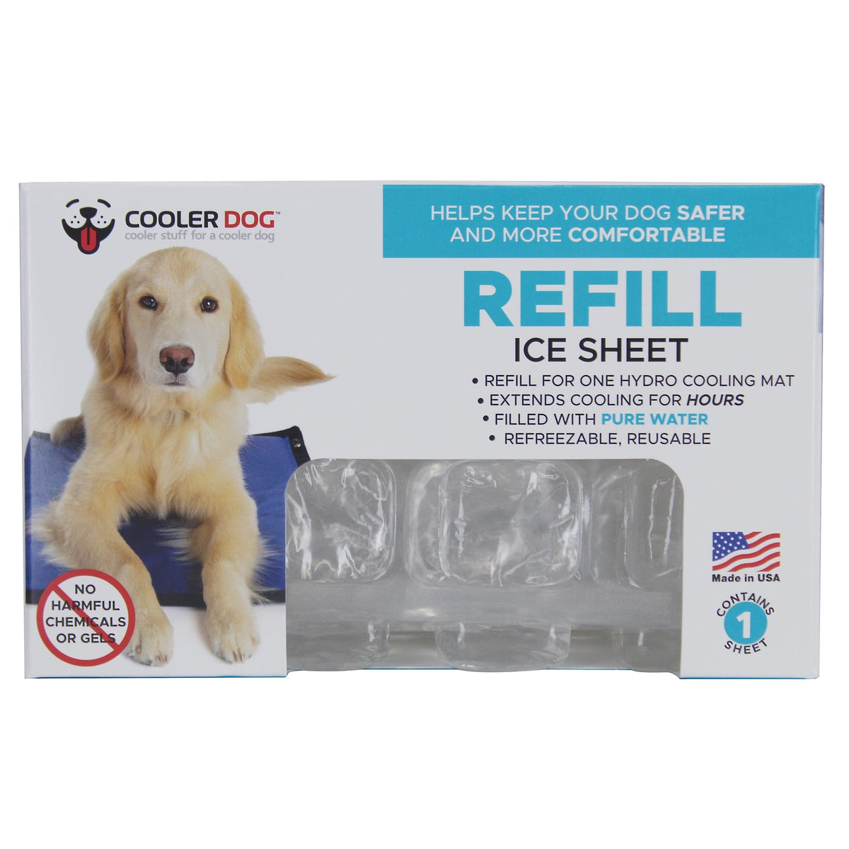 Pure Water Ice Sheet Cooling Mat for Dogs REFILL SHEET - LARGE-Boats n Barks