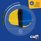 The Clam Instant Treat Reward Toy for Dogs Blue/Yellow-Boats n Barks
