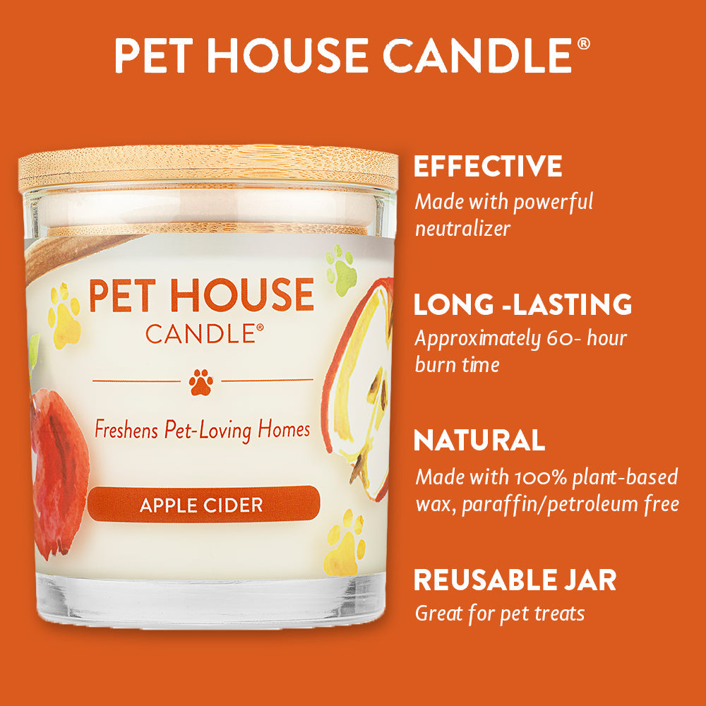 Pet House Candle for Dog Lovers - Apple Cider Scent