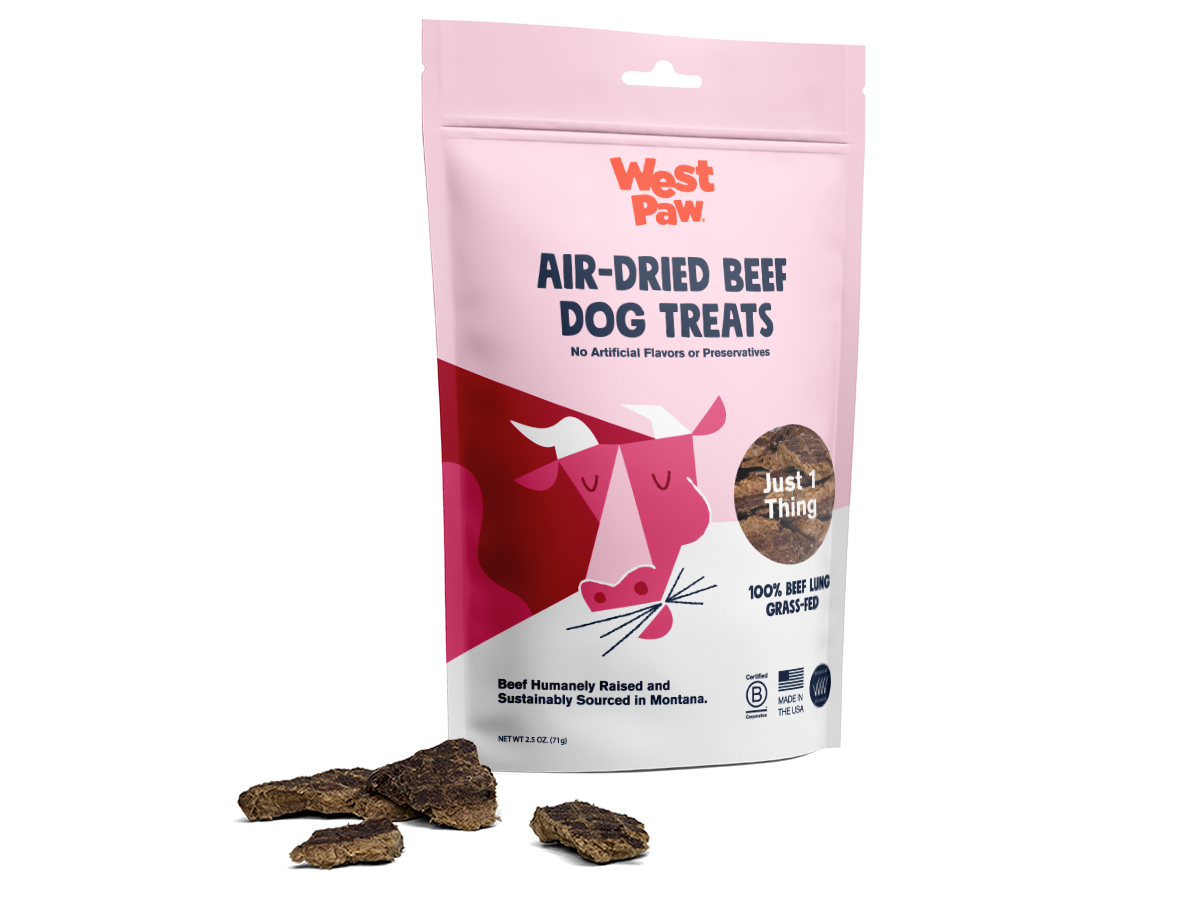 West Paw Air Dried Beef Lung Treats for Dogs