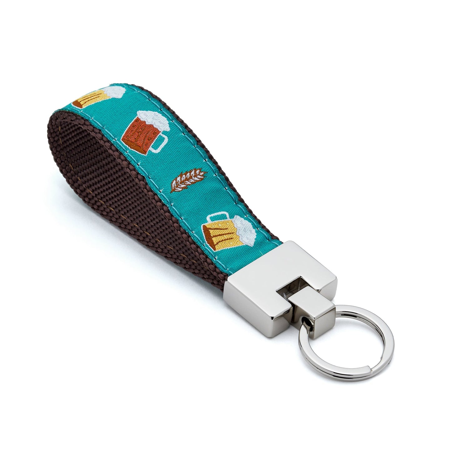 Key Ring Wristlet -  Fits over Most Wrists - Beer