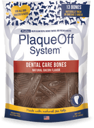 PlaqueOff System™ Dental Care LARGE Bones – Bacon 13 Bones/Bag-Boats n Barks