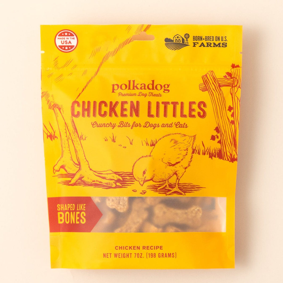 Chicken Littles Bone Shaped Crunchy Chicken Dog Treats-Boats n Barks