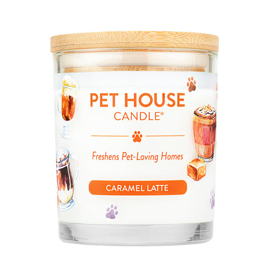 Pet House Candle for Dog Lovers - Caramel Latte Scent