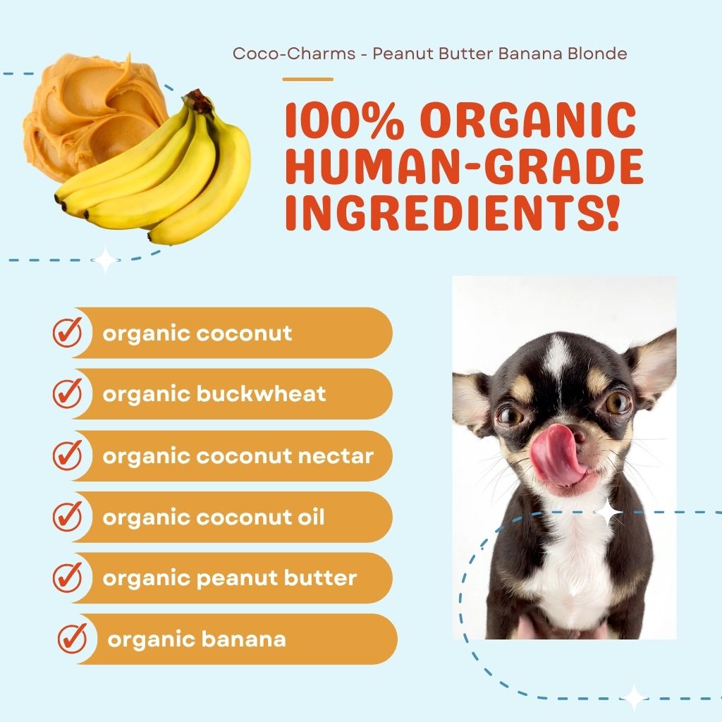 Cococharms Training  Treats for Dogs Coconut & Peanut Butter & Banana