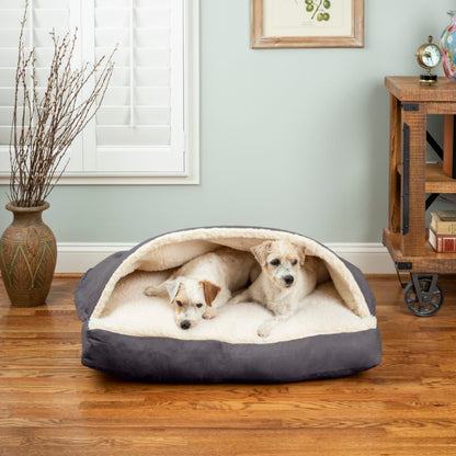 Luxury Cozy Rectangle Cotton Filled Cave Bed For Dogs made in USA