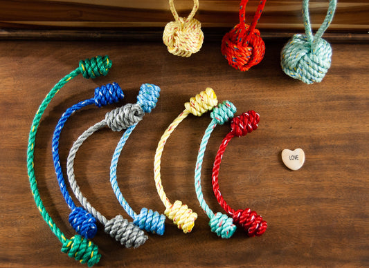 Nova Scotian Lobster Rope 2 Knot Floating, Tug & Teething Dog Toy Large Various Colours