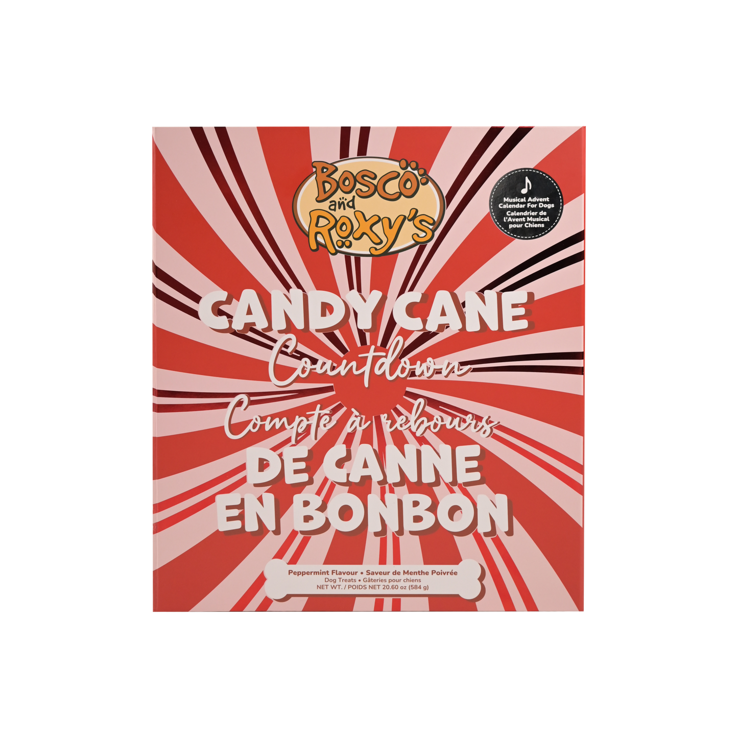 Bosco & Roxy's Deluxe Advent Calendar for Dogs plays Christmas Music when opened