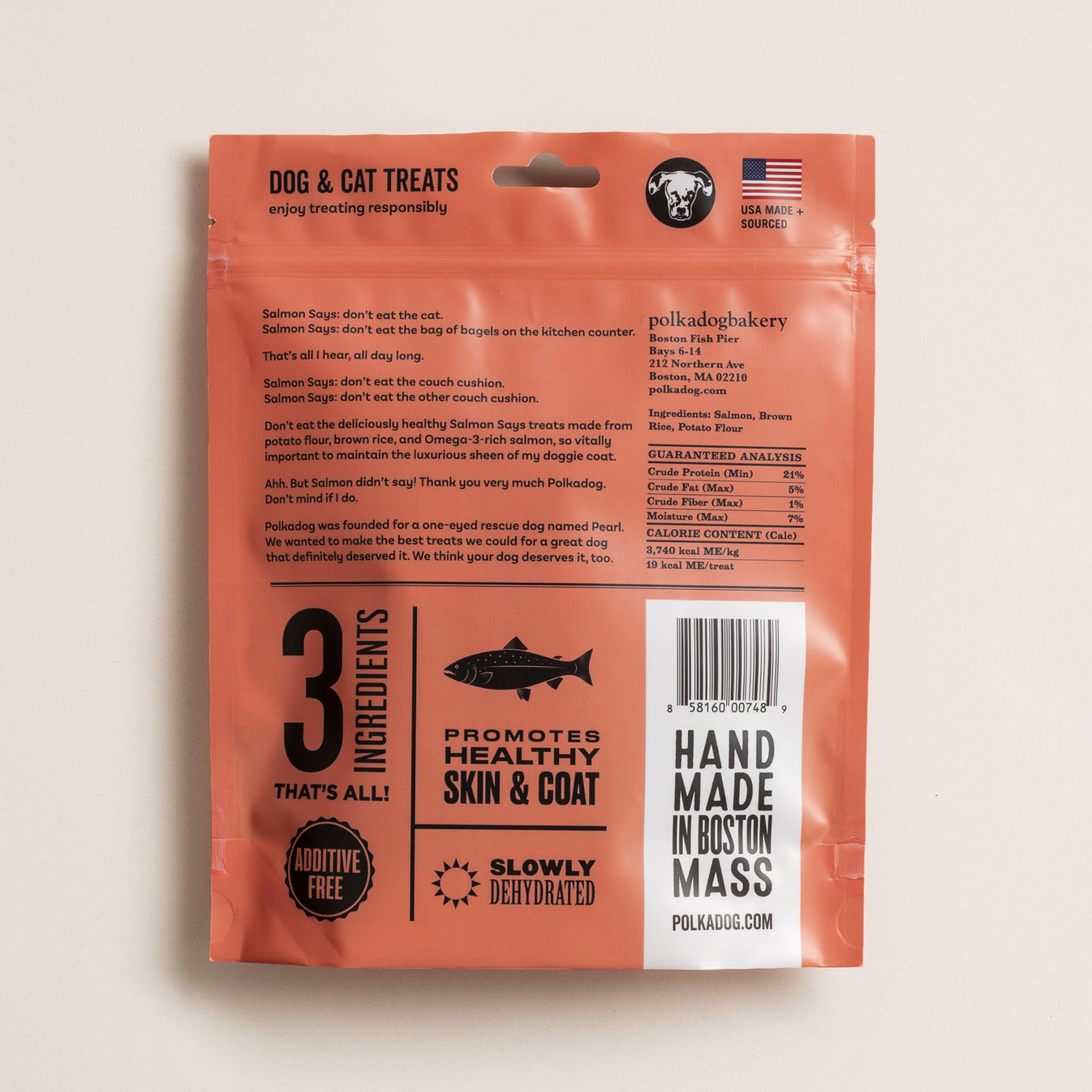 Salmon Says Bone Shaped Crunchy Salmon Dog Treats