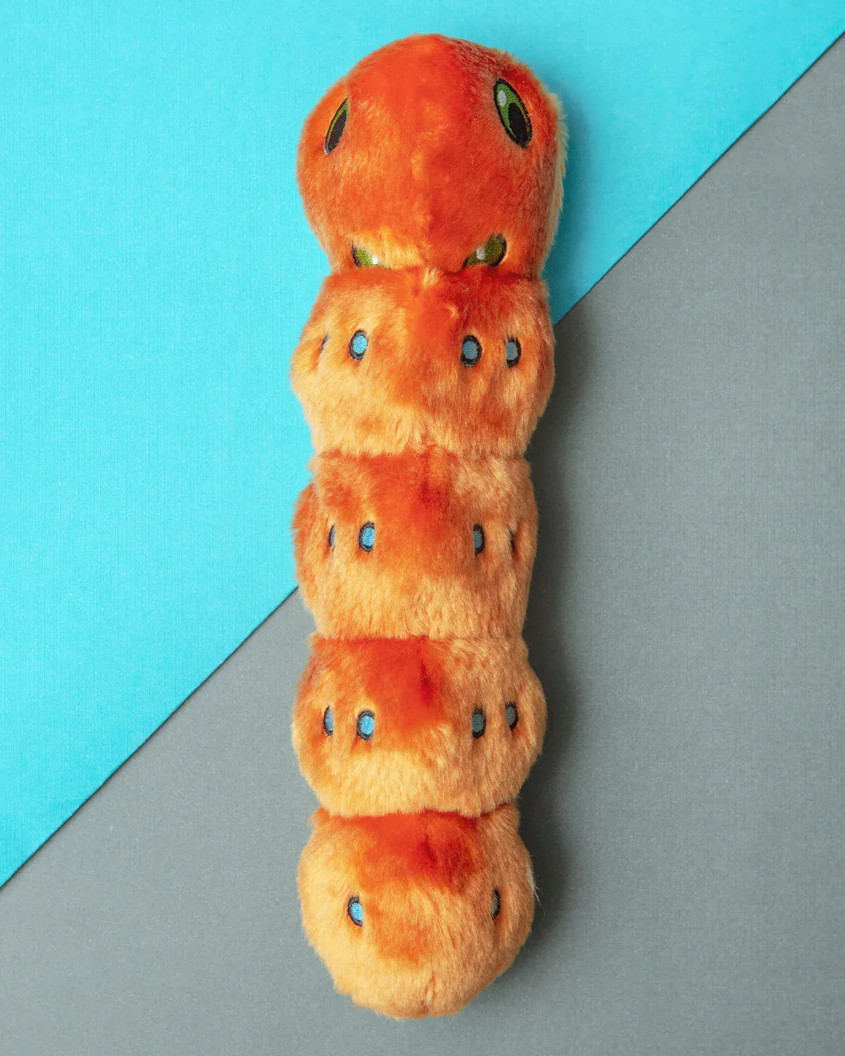 Fluff & Tuff Spicy Caterpillar Soft Dog Toy with Squeaker Machine Washable-Boats n Barks