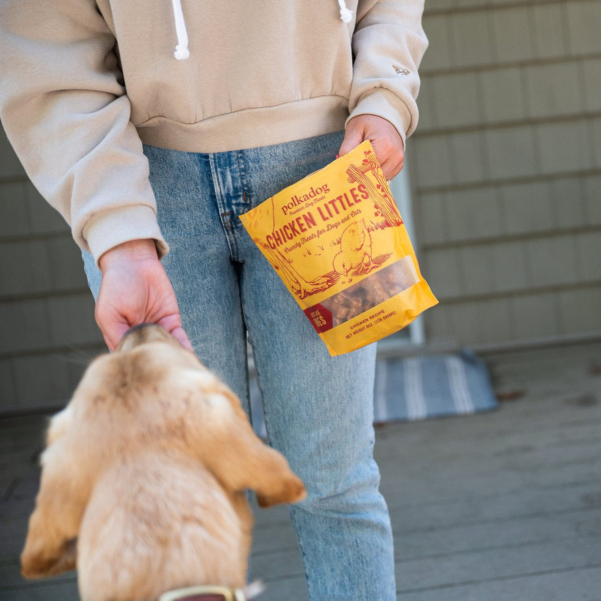 Chicken Littles Bone Shaped Crunchy Chicken Dog Treats-Boats n Barks