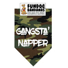 Gangsta Napper Bandana Camo and Black fabrics-Boats n Barks