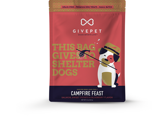 Give Pet Campfire Feast Cookies for Dogs-Salmon, Sweet Potato, Blueberry