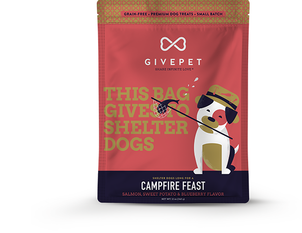 Give Pet Campfire Feast Cookies for Dogs-Salmon, Sweet Potato, Blueberry