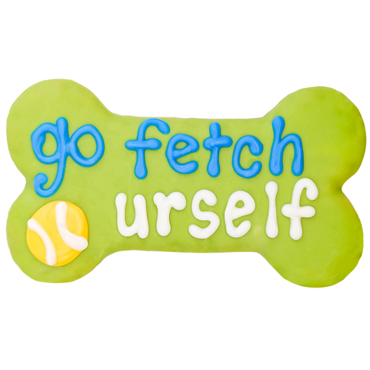 Go Fetch Urself 6" Bone Cookie for Dogs made by Bosco & Roxy's of Canada