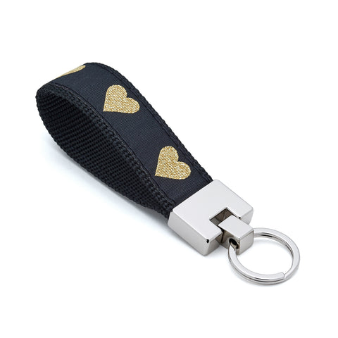 Key Ring Wristlet -  Fits over Most Wrists - Heart of Gold