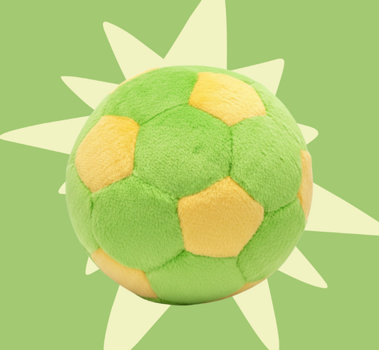 Fluff & Tuff Limeade Soccer Ball Plush Dog Toy
