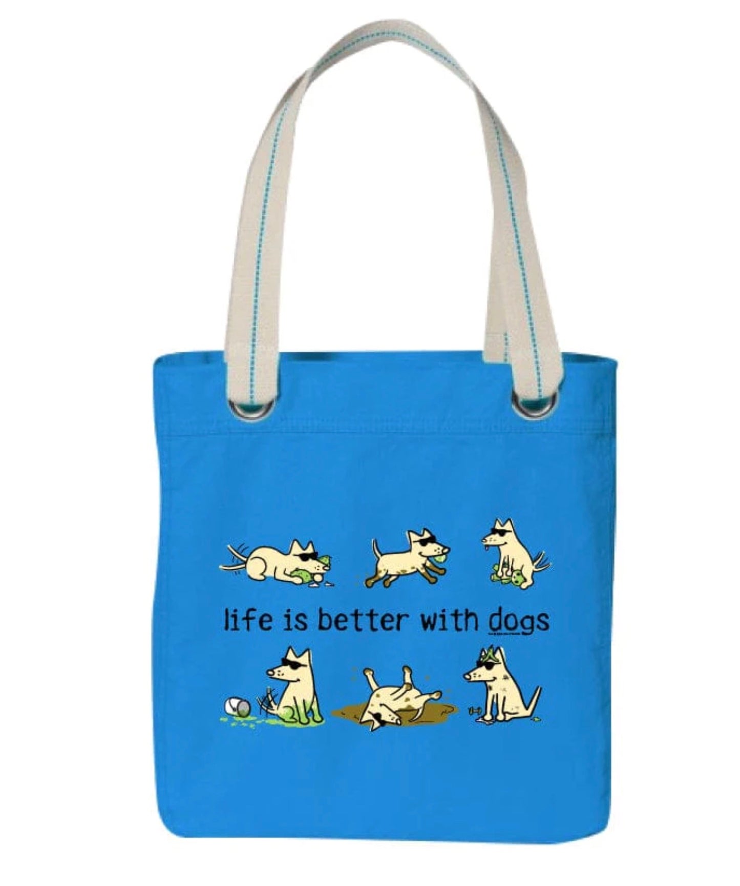 "Life Is better With Dogs" - Canvas Bag For Humans