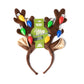 Christmas Jumbo Bulb Antler Light Up Headband For Humans and Dogs