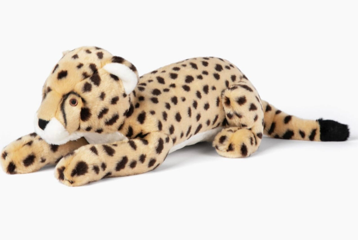 Fluff & Tuff Kali Cheetah Soft Dog Toy with Squeaker Machine Washable-Boats n Barks