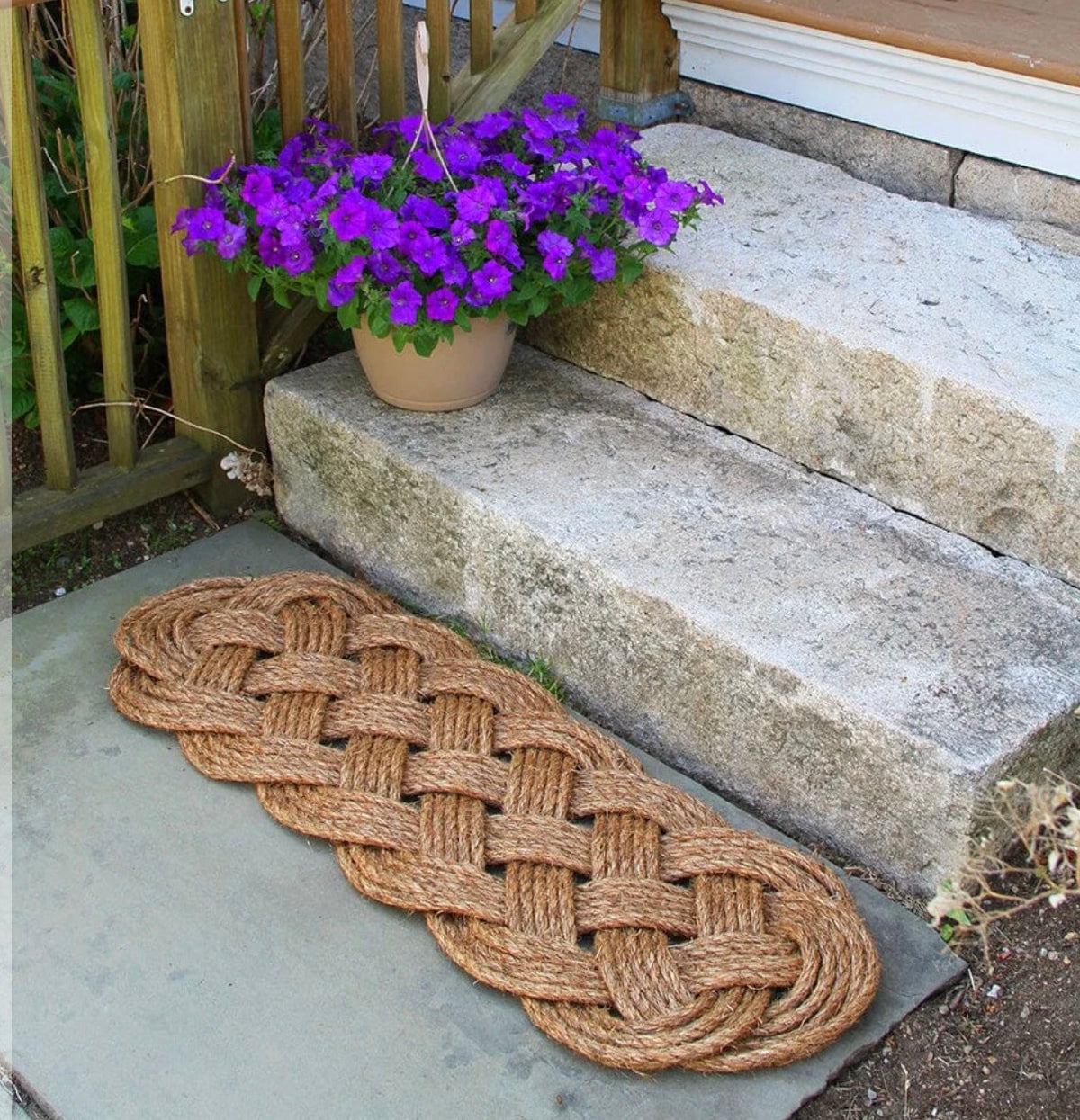 Mystic Knot Work Manila Rope Door Mat Prolong Knot – boatsnbarks