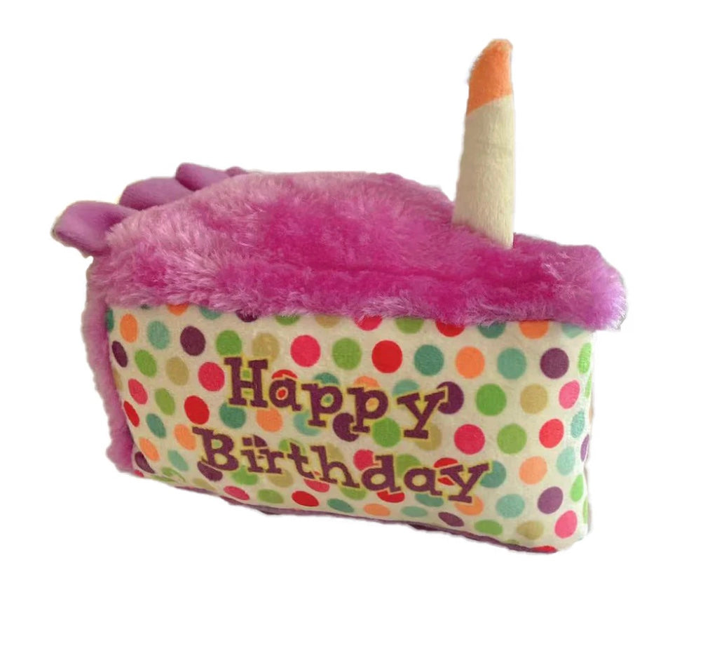 Birthday Cake Toy For Dogs with Squeaker