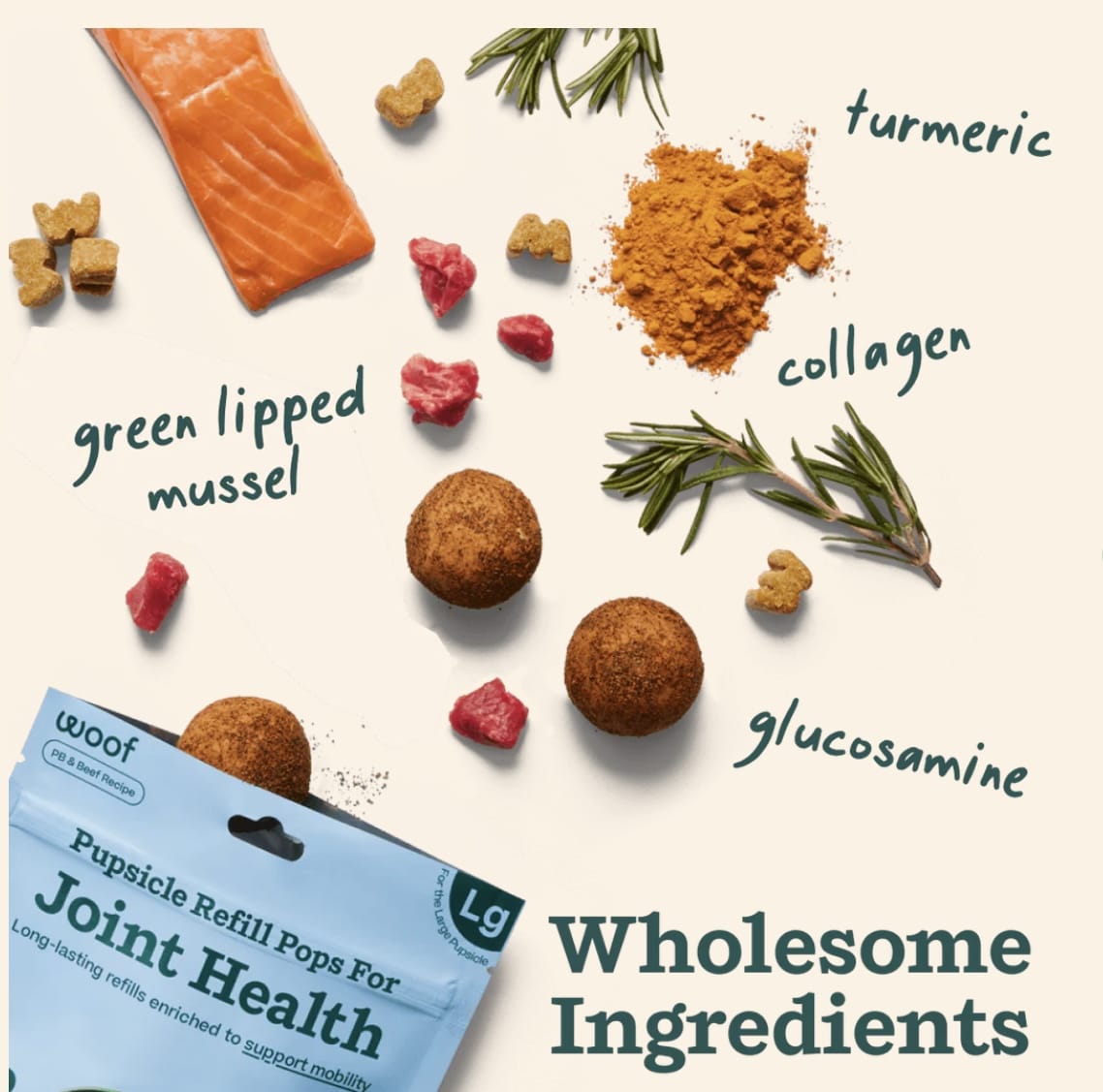 Woof Dog Treat Hip and Joint Health Wellness Pops For Dogs-Boats n Barks