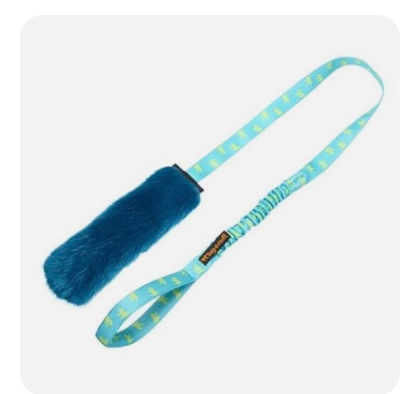 Faux Fur Bungee Chaser with Squeaky for Dogs