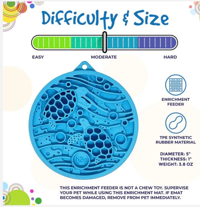 Turtle emat-mini Enrichment Lick Mat With Suction Cups