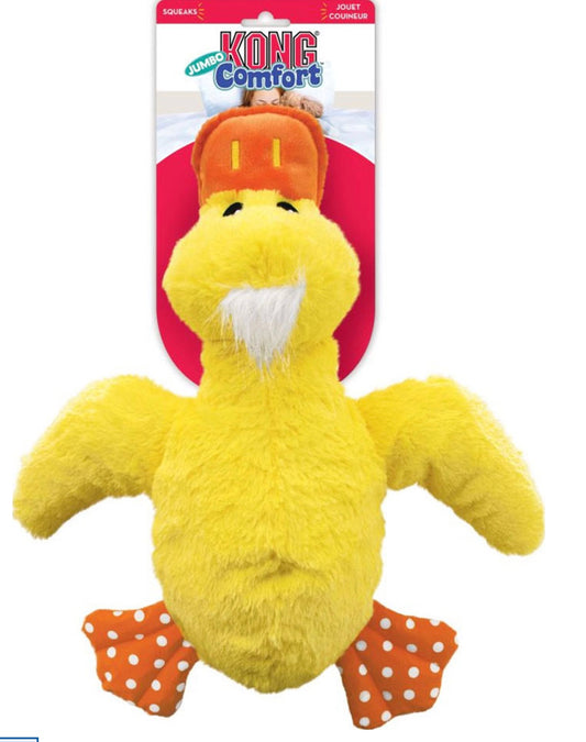 Kong Comfort Duck Toy For Dogs XL Purple or Yellow