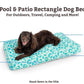 Water-resistant Flat Outdoor Dog Bed Great for Pool and Patio Rectangular Shape made in USA