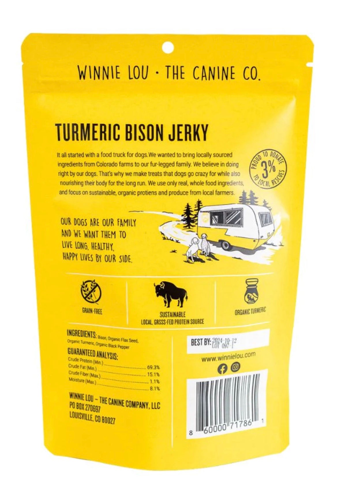 Turmeric Bison Jerky For Dogs