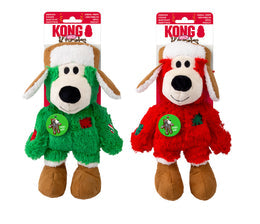 Christmas Knots Bear Dog Toy with Rope and Squeakers by Kong