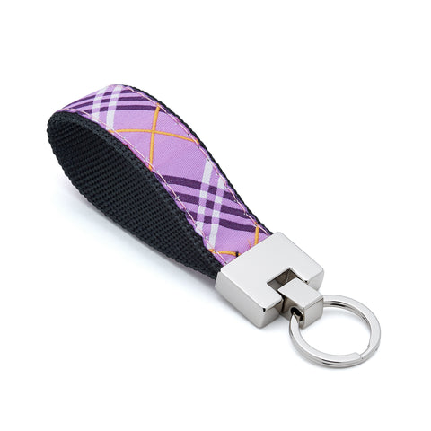 Key Ring Wristlet -  Fits over Most Wrists - Lavender Lattice