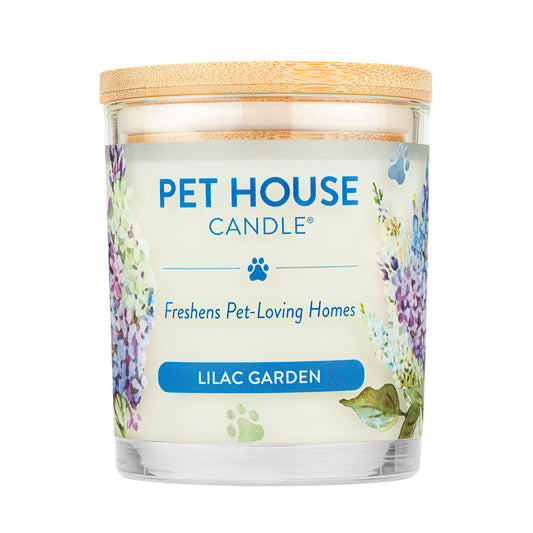 Pet House Candle for Dog Lovers - Lilac Garden Scent