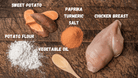 Saint Rocco's Chicken & Sweets (sweet potato) Crumb Free Treats for Dogs 8oz-Boats n Barks