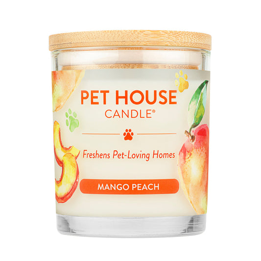 Pet House Candle for Dog Lovers - Mango Peach Scent