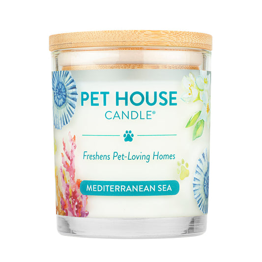 Pet House Candle for Dog Lovers - Mediterranean Sea Scent