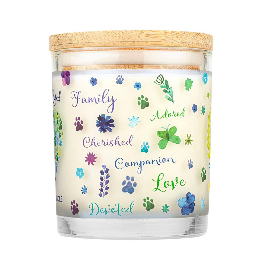 Pet House Candle for Dog Lovers - Furever Loved Memorial Candle Rainbow Bridge