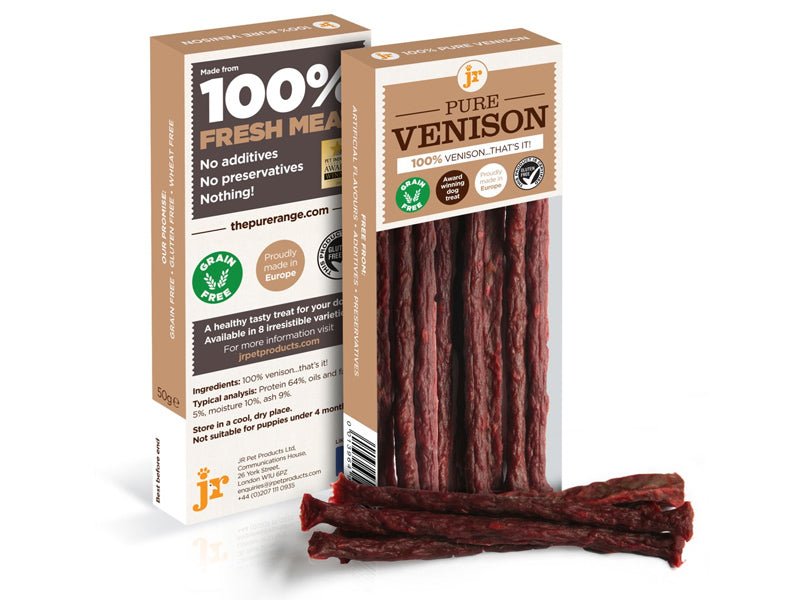 JR Pet Products 100% Pure Venison Sticks for Dogs made in UK