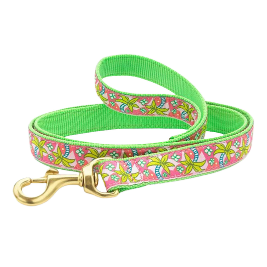Pink Palms Dog Lead by Up Country