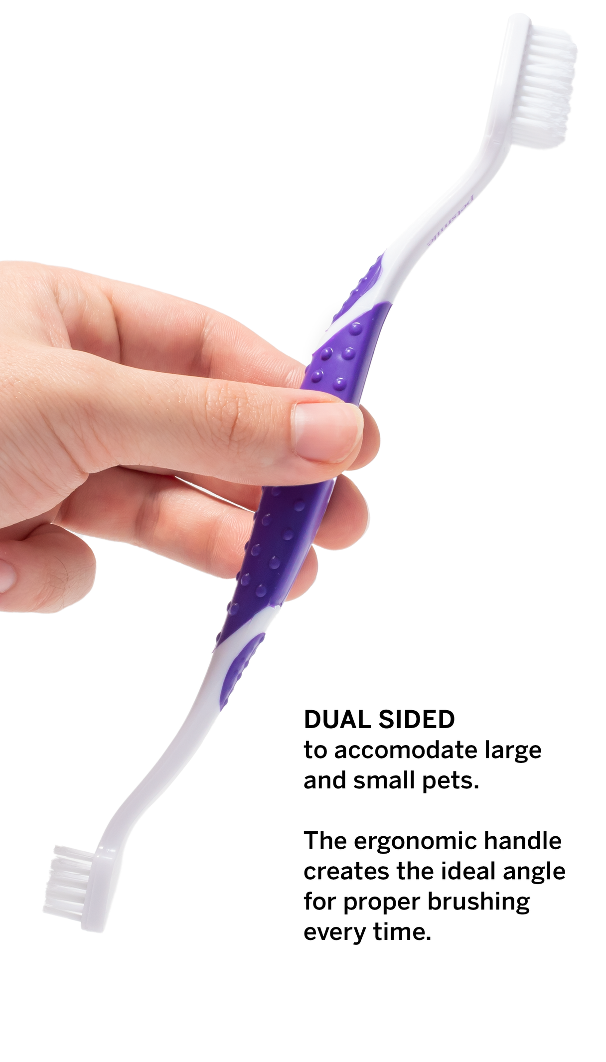 Petsmile Dual Ended Toothbrush for Small and Large Dogs