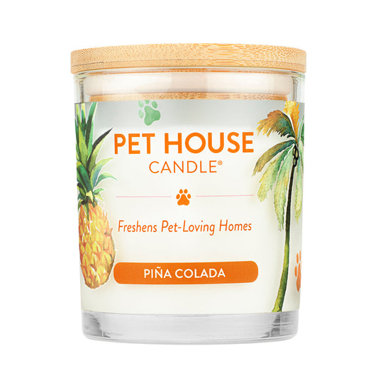 Pet House Candle for Dog Lovers - Pina Colada Scent