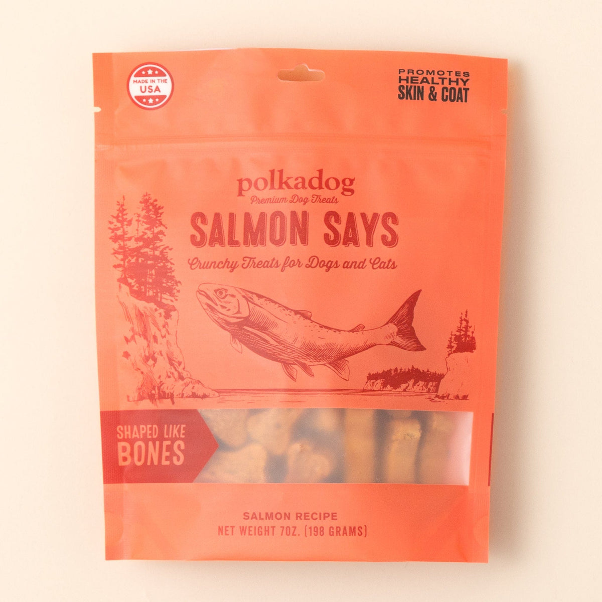Salmon Says Bone Shaped Crunchy Salmon Dog Treats-Boats n Barks