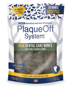 PlaqueOff System™ Dental Care MINI Bones – Vegetable Fusion 20 Bones/Bag-Boats n Barks