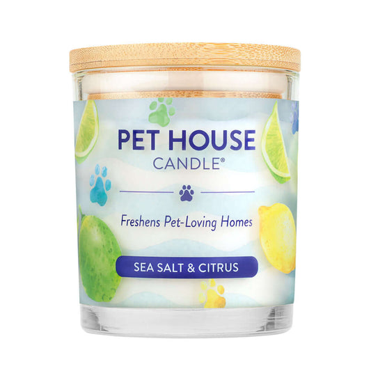 Pet House Candle for Dog Lovers -Sea Salt & Citrus